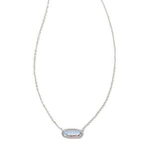 Kendra Scott -  Eva Dichroic Glass Rhodium Over Brass Silver